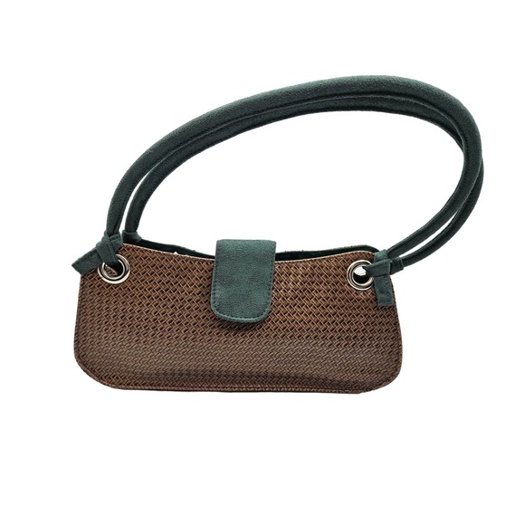 Victoria's Secret Women's Perfume Bag Handbag Purse Brown Green Snap Close‎ - Picture 1 of 8